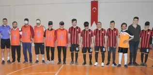 Görme engellilerden futsal maçı