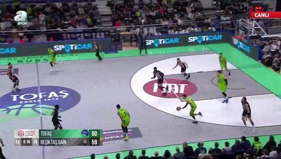 >TOFAŞ 70-77 Beşiktaş GAİN (3. Periyot Sonucu)