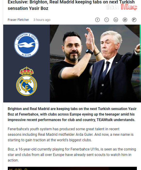 TRANSFER HABERİ - Real Madrid'e bir Fenerbahçeli daha gidiyor!