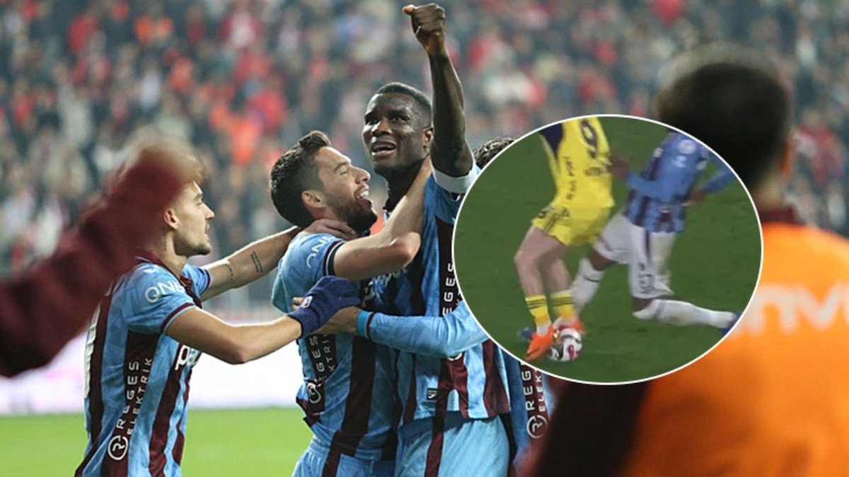 Trabzonspor'un golünde Fenerbahçe'den faul itirazı!