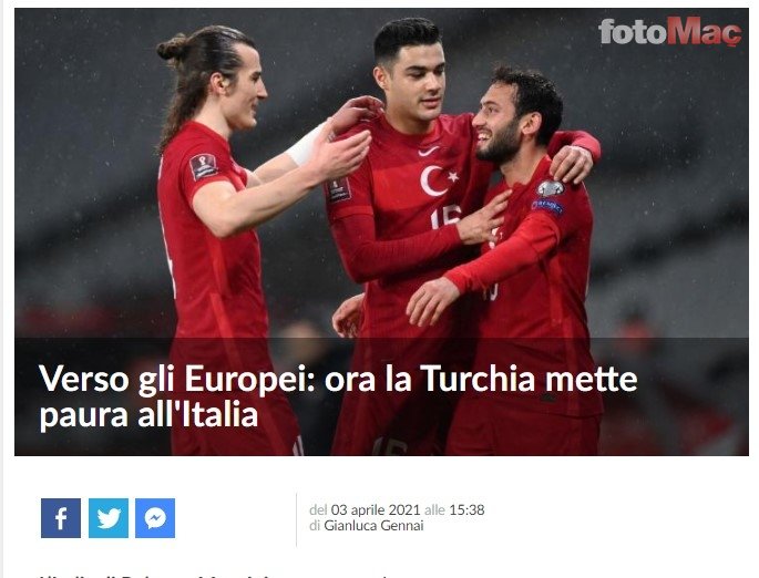 A Milli Takım Avrupa'da gündem oldu! "Türkler İtalya'yı korkutuyor"