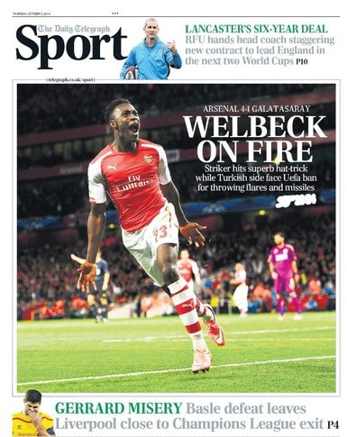 Dış basında Arsenal-G.Saray maçı manşetleri
