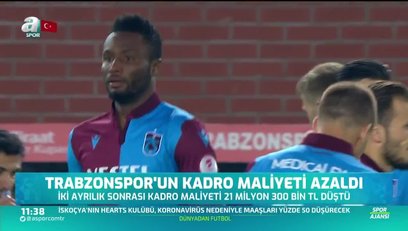 >Trabzonspor'un kadro maliyeti azaldı