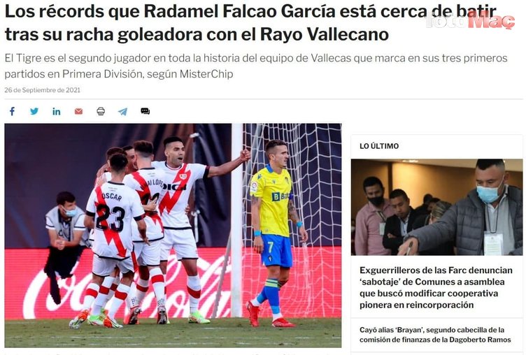 Son dakika spor haberi: Radamel Falcao İspanya gündeminde! "Eski zamanlarındaki gibi"