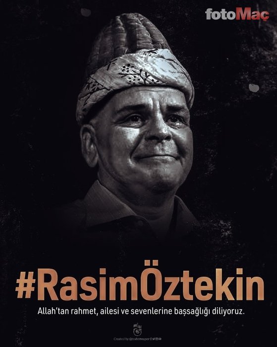Spor kulüplerinden usta oyuncu Rasim Öztekin için başsağlığı mesajı!