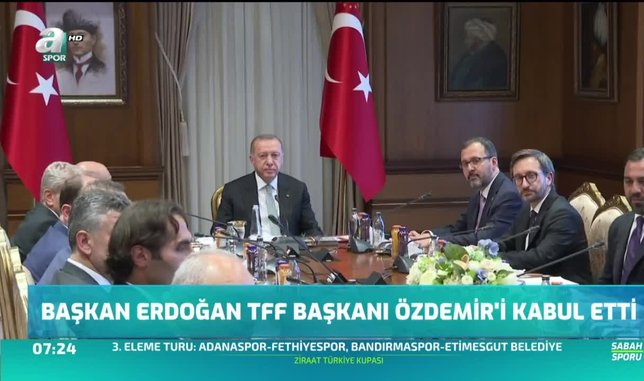 Başkan Erdoğan TFF Başkanı Özdemir'i kabul etti