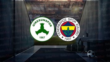 Giresunspor - Fenerbahçe maçı detayları!