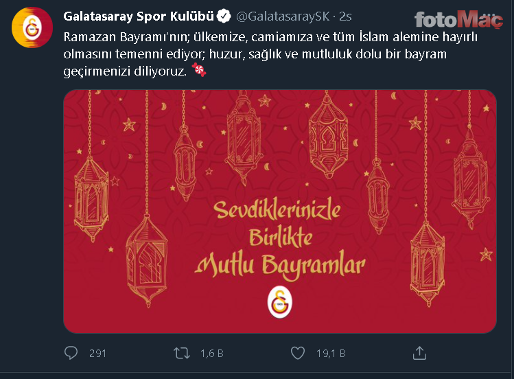 Son dakika spor haberleri: Süper Lig kulüpleri Ramazan Bayramı'nı kutladı! İşte o mesajlar