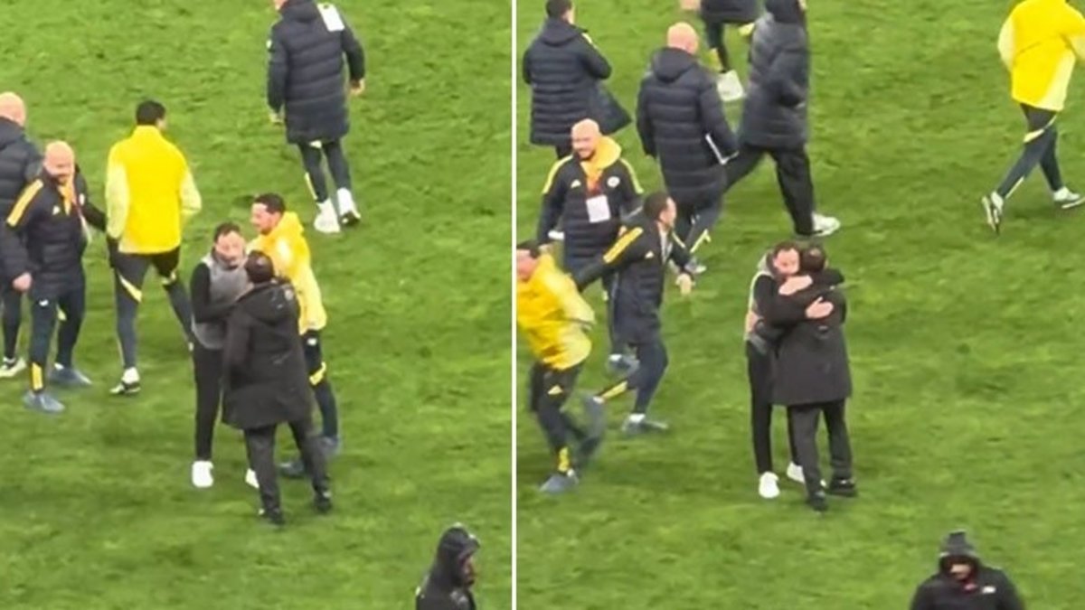 Okan Buruk Tedesco'yu sarılarak kutladı!