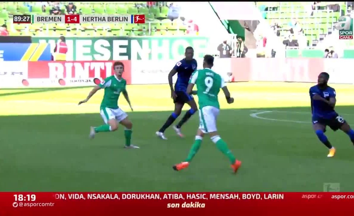 Gol Werder Bremen 1 4 Hertha Berlin Videosunu Izle Fotomac Tv