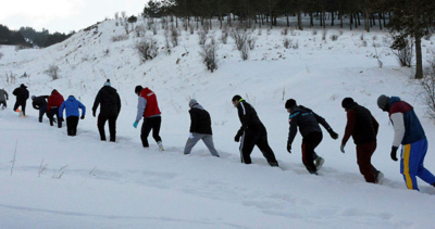 Judo Milli Takımı'nın karda zorlu antrenmanı