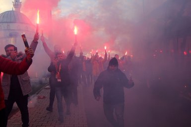 Bolu’da Galatasaray izdihamı yaşandı