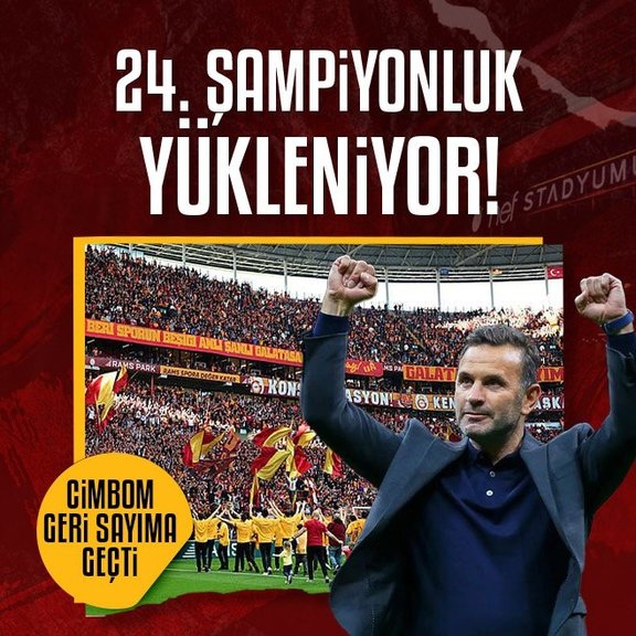 Galatasaray geri sayıma geçti! 24. şampiyonluk yükleniyor