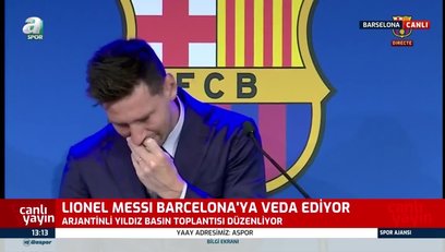 >Messi basın toplantısında gözyaşlarına boğuldu