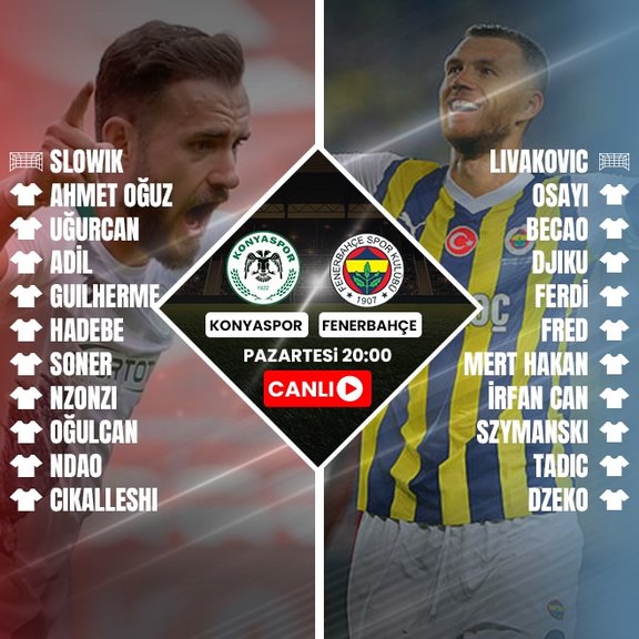 Konyaspor - Fenerbahçe maçı CANLI İZLE | Konyaspor - F.Bahçe canlı