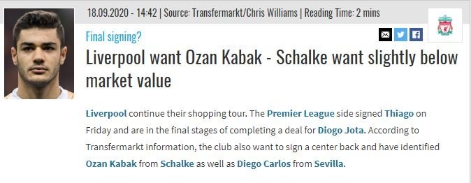 Liverpool Ozan Kabak I Transfer Etmek Istiyor Son Dakika Almanya Bundesliga Haberleri Fotomac