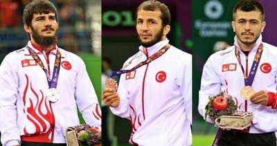 Milli güreşçilerden 3 madalya