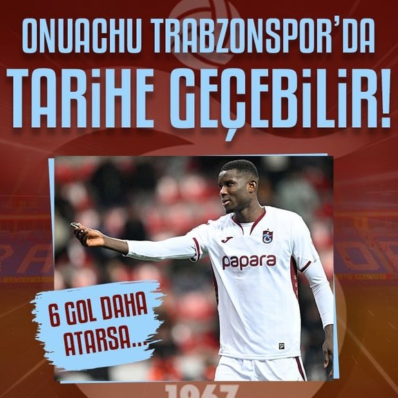 Onuachu Trabzonspor’da tarihe geçebilir! 6 gol daha atarsa...
