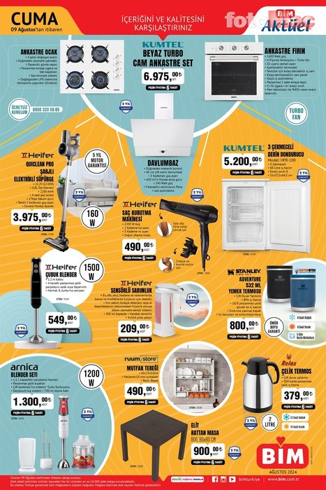 BİM AKTÜEL KATALOG 9 AĞUSTOS | Bu Cuma Bim'de hangi ürünler indirimde?
