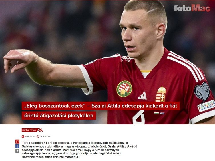 Attila Szalai'nin babasından Galatasaray açıklaması! Transfer...