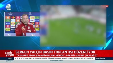 Sergen Yalçın ve Atiba UEFA Şampiyonlar Ligi maçı öncesi basın toplantısı düzenledi