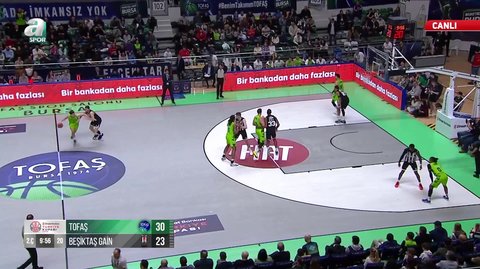TOFAŞ 53-48 Beşiktaş GAİN (2. Periyot Sonucu)