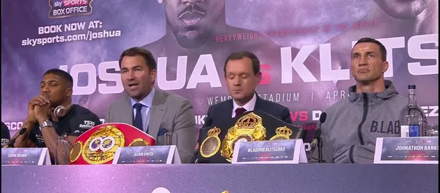 Joshua ve Klitschko dev maç öncesi basının karşısına geçti - 3
