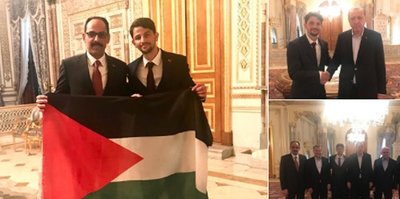 Turkish aide congratulates Palestinian marathon runner