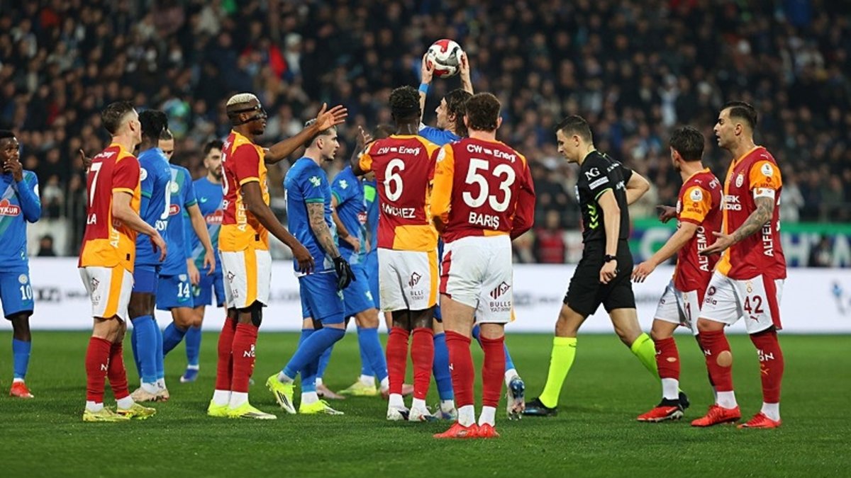 Çaykur Rizespor-Galatasaray maçında gol ofsayta takıldı! İşte o pozisyon