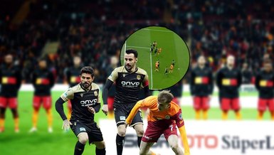 SPOR HABERİ - Galatasaray Yeni Malatyaspor maçında penaltı itirazı! İşte o pozisyon...