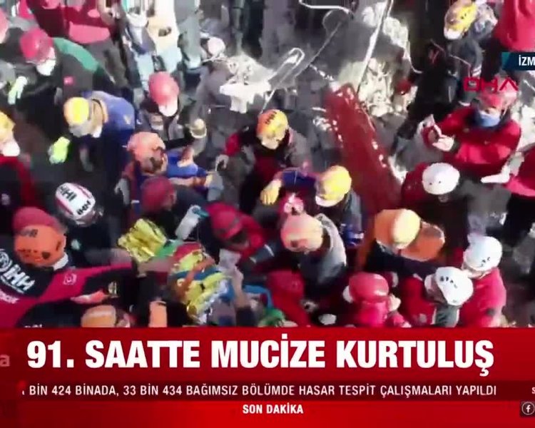 İzmir’deki depremden 91 saat sonra gelen mucize! Ayda İzmir’deki depremden 91 saat sonra gelen mucize! Ayda