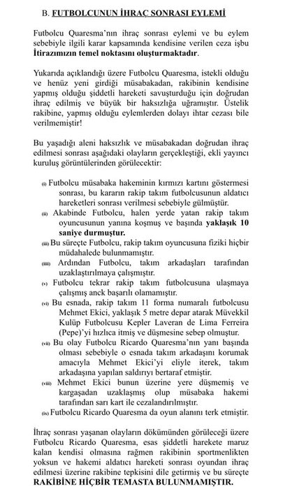 İşte Beşiktaş'ın Quaresma savunması!