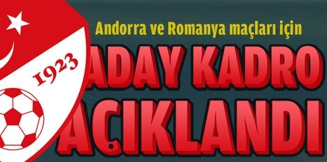 Milli Takım Aday Kadrosu açıklandı