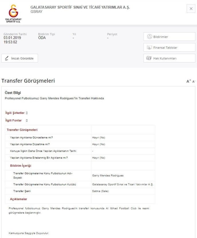 Galatasaray Dan Rodrigues Icin Kap Geldi Son Dakika Galatasaray Haberleri Fotomac