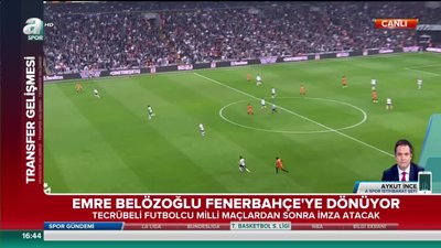 >Emre Belözoğlu Fenerbahçe'ye dönüyor