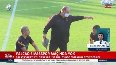 Emre Kaplan: Falcao Sivasspor maçında yok, Belhanda ilk 11'de olacak | Son dakika Galatasaray haberleri