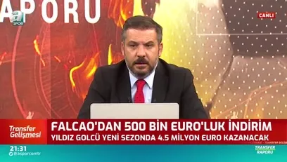 >Falcao'dan 500 bin Euro'luk indirim