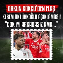 <p>Trendyol Süper Lig'de Beşiktaş ilk maçında sahasında İkas Eyüpspor'u 2-1'lik skorla mağlup etti. Karşılaşmanın ardından ev sahibi takımda Orkun Kökçü açıklamalarda bulundu.</p>

<p><strong><span style="background-color:#FFFF00">İŞTE ORKUN KÖKÇÜ'NÜN SÖZLERİ:</span></strong></p>

<p>İyi başladığımızı düşünüyorum. Golü bulduk ama kolay bir şekilde beraberliği yakaladılar. Sonra zorlandık pozisyon yaratmakta ama sonunda Rafa'nın özelliği ile... Güzel bir gol attı. Çok mutluyuz. Daha iyi çalışmalı ve daha güçlü olmalıyız. Daha da kolay geçmesini istiyorduk bu maçın. Önümüze bakma zamanı. İnşallah daha iyi olacağız."<br>
<br>
<strong>"KEREM GELİRSE MUTLU OLURUZ"</strong><br>
<br>
"Kerem Aktürkoğlu ile çok iyi arkadaşız. Şu an ne yapmak istediğini pek sormadım. Çünkü özel, kendi vereceği bir karar. Gelirse mutlu oluruz. Ben de mutlu olurum. Hayırlısı olsun."</p>
