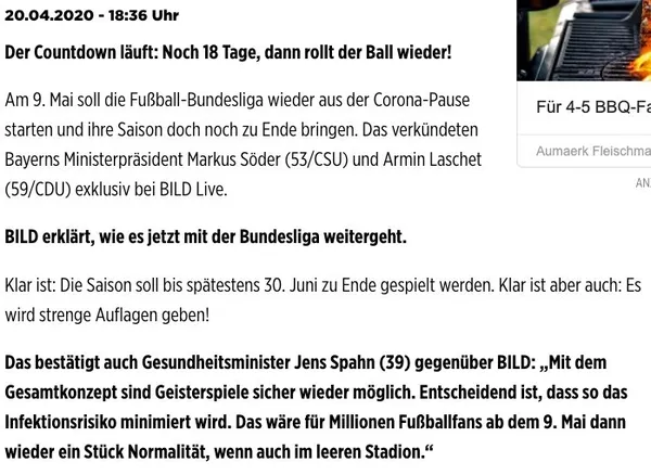 Sağlık Bakanlığı'ndan onay geldi! Bundesliga'nın başlangıç tarihi belli oldu - 1