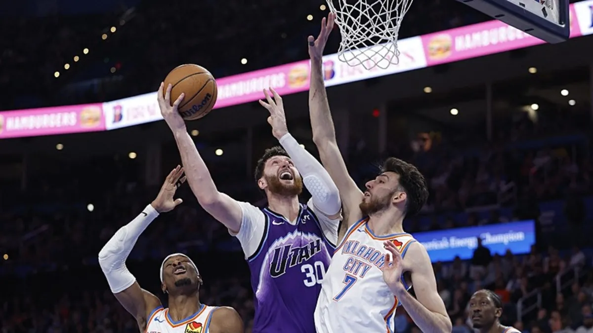 NBA'de Thunder uzatmalarda Jazz'ı mağlup etti