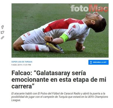 Falcao Galatasaray’ı resmen açıkladı!