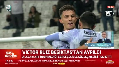 >Victor Ruiz Beşiktaş'la yollarını ayırdı