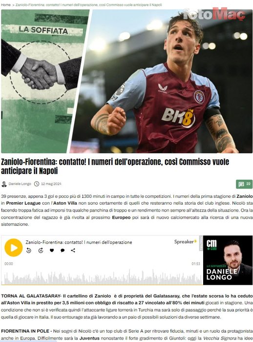 TRANSFER HABERİ - Galatasaray'a Zaniolo piyangosu! Dev bonservisle gidecek