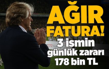 Ağır fatura! 3 ismin günlük zararr 178 bin lira