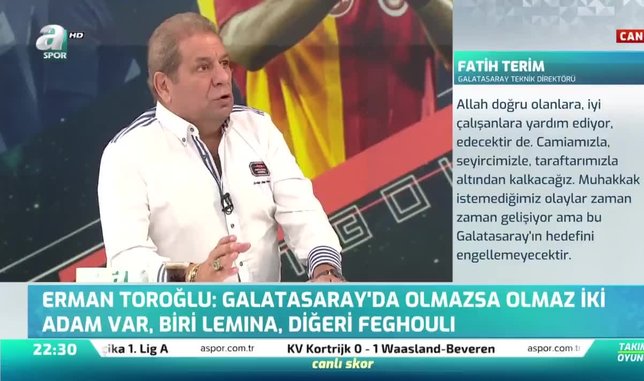 Erman Toroğlu: Bunun sorumlusu Fatih Terim
