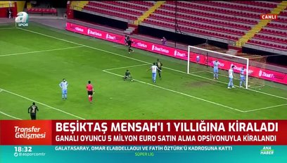 >Beşiktaş Mensah'ı 1 yıllığına kiraladı