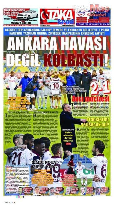 Trabzon yerel basınında galibiyet coşkusu! "Ankara havası değil kolbastı"