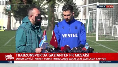 >Trabzonspor'un başarılı fubolcusu Bakasetas basın toplantısı düzenledi