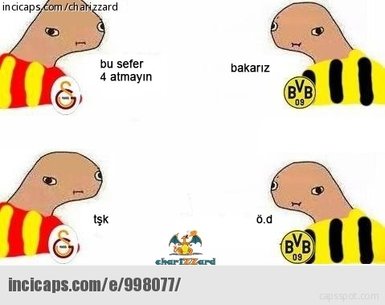 G.Saray-Dortmund maçı caps’leri