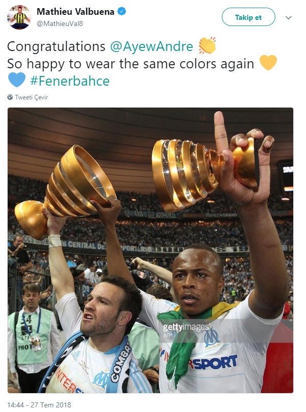 Valbuena Dan Andre Ayew Paylasimi Son Dakika Fenerbahce Haberleri Fotomac
